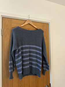 Fairly Soft Knit Sweater With Lurex Stripe Detail