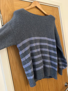 Fairly Soft Knit Sweater With Lurex Stripe Detail