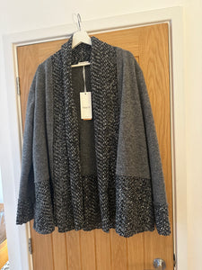 Grey Wool Blanket Short Jacket Coat