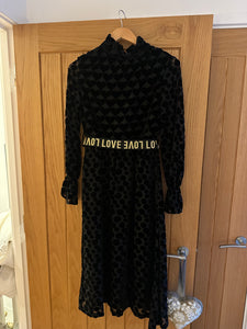 Black Velvet Heart and Spotted Love Dress