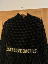 Load image into Gallery viewer, Black Velvet Heart and Spotted Love Dress