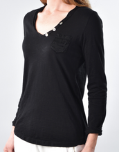 Load image into Gallery viewer, Pocket Long Sleeve Top with Button Detail