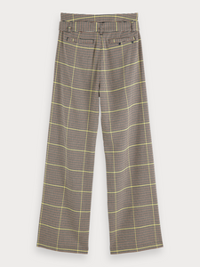 Wide leg high rise trouser